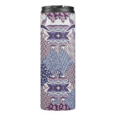 Handgetrokken naadloos patchworkpatroon. thermosbeker (Achterkant)