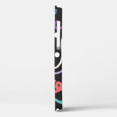 Handgetrokken penseel. Abstract patroon, zigzags,  Case-Mate iPhone Case (Achterkant / Links)