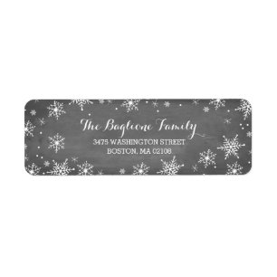 Handgetrokken Snowflakes Collectie Etiket