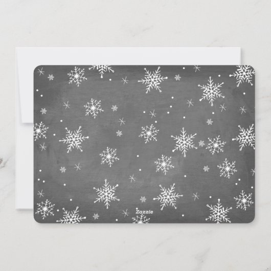 Handgetrokken Snowflakes Collectie Feestdagenkaart (Achterkant)