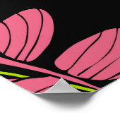 Handgetrokken tropische bladeren. Exotisch plant. Poster (Hoek)