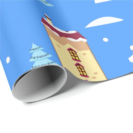 Handgetrokken winter naadloos patroon met schattig cadeaupapier (Rol Hoek)