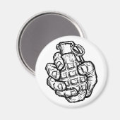Handgranaat in stripstijl magneet (Voorkant / Achterkant)