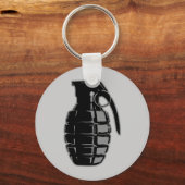 Handgrenade - grijs sleutelhanger (Voorkant)