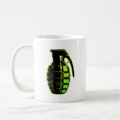 Handgrenade - groen koffiemok (Links)