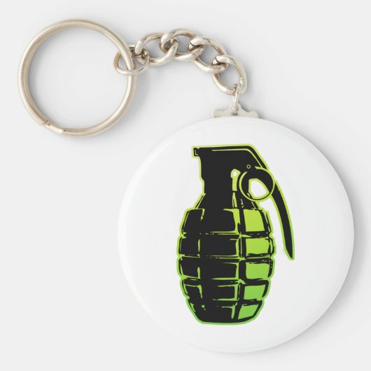Handgrenade - groen sleutelhanger (Voorkant)