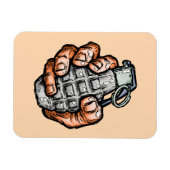 Handgrenade in stripstijl magneet (Horizontaal)