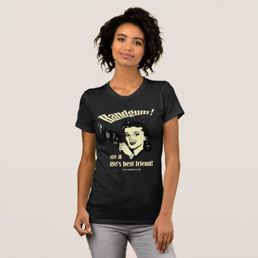 Handgun Girl T-shirt (Voorkant volledig)