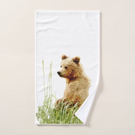 Handhanddoek met grizzly beer cub handdoeken (Handdoek)