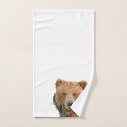 Handhanddoek met grizzly beer handdoek (Handdoek)