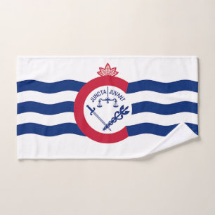 Handhanddoek met vlag van Cincinnati City, Verenig Handdoek