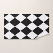 Handhanddoek met zwarte en witte controle handdoek (Handdoek)