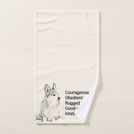 Handhanddoek van Corgi Handdoek (Handdoek)