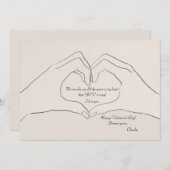 HandhartGesture Valentijnsdag Notitiekaartje (Voorkant / Achterkant)