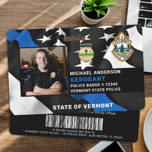 Handhaving Gepersonaliseerd Foto Logo Politie ID Badge