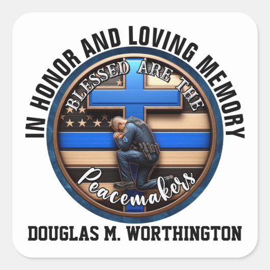 Handhaving POLITIE In Lieve Herinnering Sticker (Voorkant)