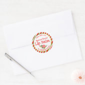 handheld met kerstlip ronde sticker (Envelop)