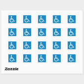 Handicap Accessibility Highway Sign Ronde Sticker (Vel)