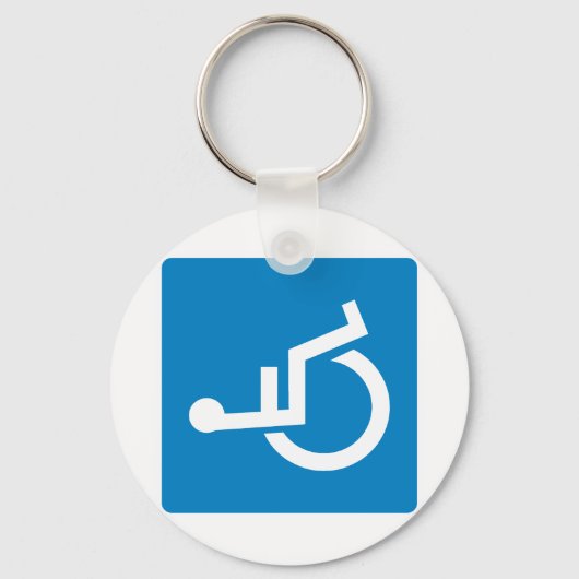 Handicap Accessibility Highway Sign Sleutelhanger (Voorkant)