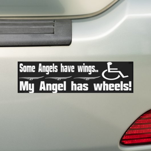 Handicap Angel Bumpersticker (Op auto)