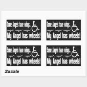 Handicap Angel Rectangle Sticker (Vel)