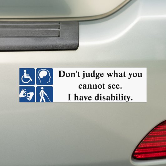 Handicap Bumpersticker (Op auto)