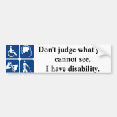 Handicap Bumpersticker (Voorkant)