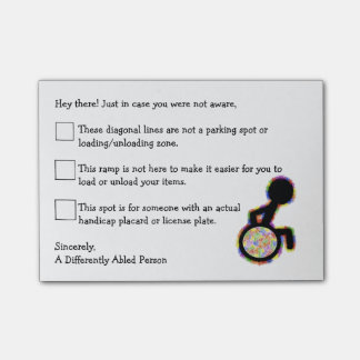 Handicap Car Post-it. Post-it® Notes