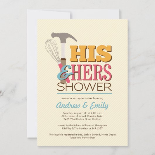Handicap Couple Shower Invitation (Devant)