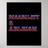 Handicap en Ableisme Rechten zijn Burgerrechten In Poster (Voorkant)