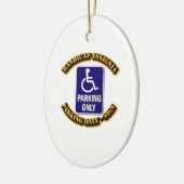 Handicap Insignia,Handicap-teken,gehandicapt label Keramisch Ornament (Links)