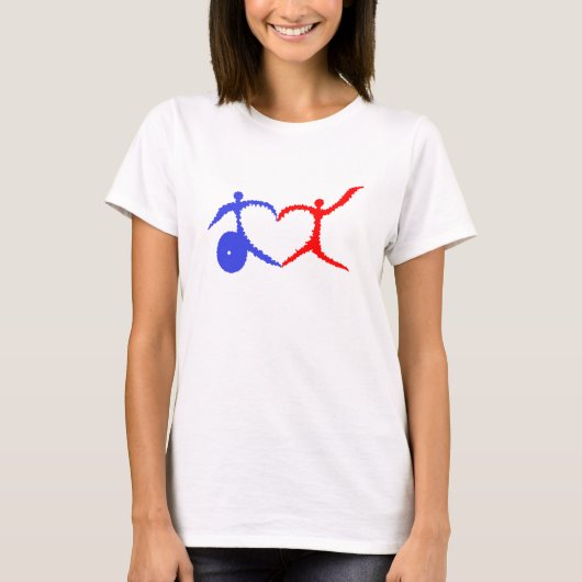 Handicap Ondersteuning T-shirt Hart Helpende Hande (Voorkant)