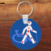 Handicap onzichtbaar / zichtbaar sleutelhanger (Voorkant)