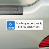 Handicap Parkeerteken Bumpersticker (Op auto)
