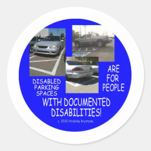 HANDICAP PARKING 9 RONDE STICKER