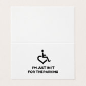 Handicap Parking Visitekaartjes (Buitenkant ongevouwen)