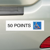 Handicap Points Bumpersticker (Op auto)