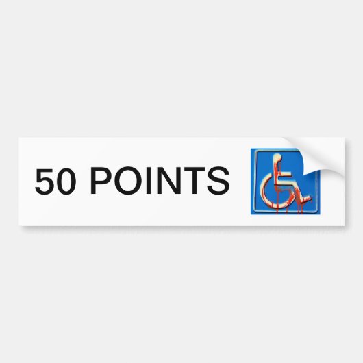Handicap Points Bumpersticker (Voorkant)