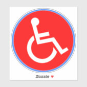 Handicap Rolstoelbord - Rood Gehandicapten Sticker (Vel)