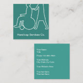 Handicap Services Modern Vierkante Visitekaartje (Voorkant / Achterkant)