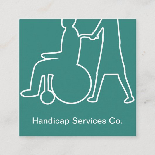 Handicap Services Modern Vierkante Visitekaartje (Voorkant)