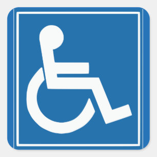 Handicap Sign 1,5-inch Sticker