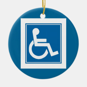 Handicap Sign-Ornament Keramisch Ornament