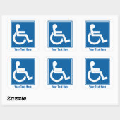 Handicap Sign-Stickers Vierkante Sticker (Vel)