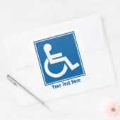 Handicap Sign-Stickers Vierkante Sticker (Envelop)