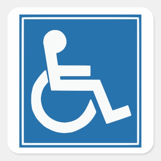 Handicap Sign-Stickers Vierkante Sticker (Voorkant)