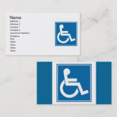 Handicap Sign-Visitekaartje Visitekaartje (Voorkant / Achterkant)