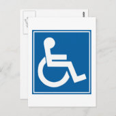 Handicap-teken Briefkaart (Voorkant / Achterkant)