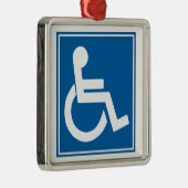 Handicap-teken Metalen Ornament (Rechts)