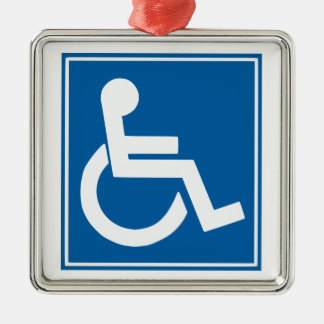 Handicap-teken Metalen Ornament